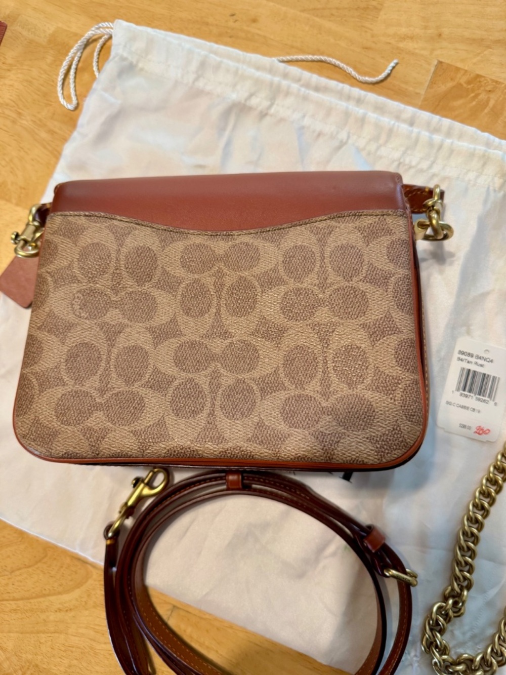 Coach Cassie 19 Tan/Rust Signature - Picture 5 of 6